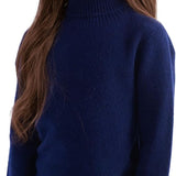 Chłopcy & Dziewczęcy sweter z golfem ze 100% wełny merynosów