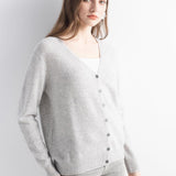 Mongolian V-Neck Knitted Cashmere Cardigan