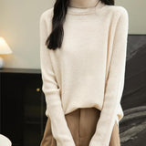 100% Merino Wool Raglan Turtleneck Sweater