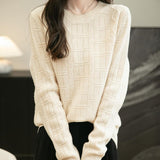 100% Merino Wool Crewneck Pullover Sweater