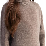 Chłopcy & Dziewczęcy sweter z golfem ze 100% wełny merynosów