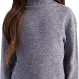 Chłopcy & Dziewczęcy sweter z golfem ze 100% wełny merynosów