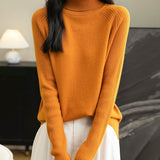 100% Merino Wool Raglan Turtleneck Sweater