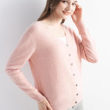 Mongolian V-Neck Knitted Cashmere Cardigan