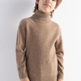 Chłopcy & Dziewczęcy sweter z golfem ze 100% wełny merynosów