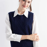 Merino Wool Cable Knit Sweater Vest