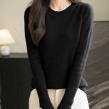 100% Merino Wool Ribbed Crewneck Sweater