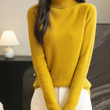 100% Merino Wool Ribbed Turtleneck Sweater