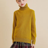 Chanyarn Girls 100%Merino Wool Seater 2025秋の冬の子供たちのクルーネック温かい柔らかい長袖ニットプルオーバージャンパー