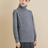 Chanyarn Girls 100%Merino Wool Seater 2025秋の冬の子供たちのクルーネック温かい柔らかい長袖ニットプルオーバージャンパー