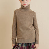 Chanyarn Girls 100%Merino Wool Seater 2025秋の冬の子供たちのクルーネック温かい柔らかい長袖ニットプルオーバージャンパー