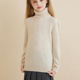 Chanyarn Girls 100%Merino Wool Seater 2025秋の冬の子供たちのクルーネック温かい柔らかい長袖ニットプルオーバージャンパー