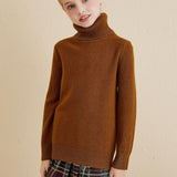 Chanyarn Girls 100%Merino Wool Seater 2025秋の冬の子供たちのクルーネック温かい柔らかい長袖ニットプルオーバージャンパー