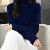 100% Merino Wool Seamless Turtleneck Sweater