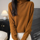 100% Merino Wool Seamless Turtleneck Sweater