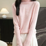 100% Merino Wool Raglan Turtleneck Sweater