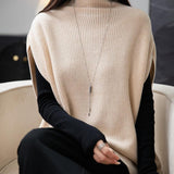 Merino Wool Oversized Turtleneck Sweater Vest