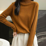 100% Merino Wool Raglan Turtleneck Sweater