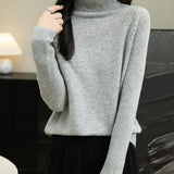 100% Merino Wool Raglan Turtleneck Sweater