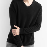 오스트레일리안 메리노 울 V넥 스웨터