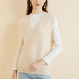100% Merino Wool V-Neck Sweater Vest