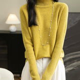 100% Merino Wool Raglan Turtleneck Sweater