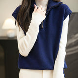 100% Merino Wool 1/4 Zip Sweater Vest