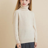 Chanyarn Girls 100%Merino Wool Seater 2025秋の冬の子供たちのクルーネック温かい柔らかい長袖ニットプルオーバージャンパー