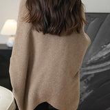 Chanyarn Women's Turtleneck100%Merino Wool特大セーター2025秋冬のバットウィング長袖ニットセーター