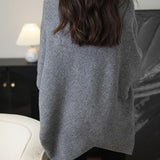 Chanyarn Women's Turtleneck100%Merino Wool特大セーター2025秋冬のバットウィング長袖ニットセーター