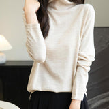 100% Merino Wool Turtleneck Travel Tee Sweater