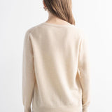Mongolian V-Neck Knitted Cashmere Cardigan