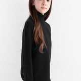 Chłopcy & Dziewczęcy sweter z golfem ze 100% wełny merynosów