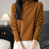 100% Merino Wool Seamless Turtleneck Sweater