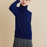 Chanyarn Girls 100%Merino Wool Seater 2025秋の冬の子供たちのクルーネック温かい柔らかい長袖ニットプルオーバージャンパー