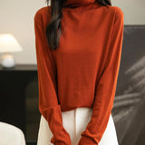 100% Merino Wool Turtleneck Travel Tee Sweater