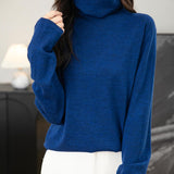 100% Merino Wool Turtleneck Travel Tee Sweater
