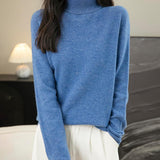 100% Merino Wool Seamless Turtleneck Sweater