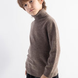 Chłopcy & Dziewczęcy sweter z golfem ze 100% wełny merynosów