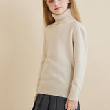 Chanyarn Girls 100%Merino Wool Seater 2025秋の冬の子供たちのクルーネック温かい柔らかい長袖ニットプルオーバージャンパー