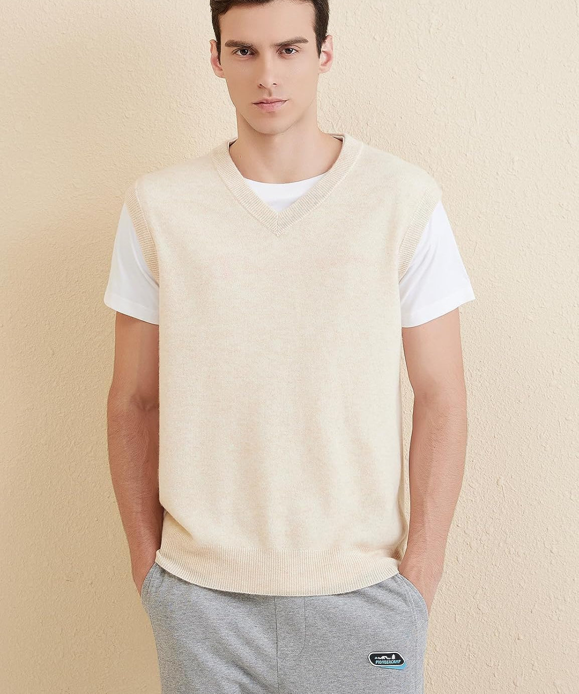 Australian Merino Wool V-Neck Sweater Vest