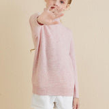 Chanyarn Girls 100%Merino Wool Seater 2025秋の冬の子供たちのクルーネック温かい柔らかい長袖ニットプルオーバージャンパー