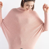 Micchiati di oversize di lana merino da donna 2025 Autunno inverno alla moda alla moda Turtleneck manica a pipistrella maglione