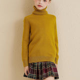 Chanyarn Girls 100%Merino Wool Seater 2025秋の冬の子供たちのクルーネック温かい柔らかい長袖ニットプルオーバージャンパー