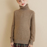 Chanyarn Girls 100%Merino Wool Seater 2025秋の冬の子供たちのクルーネック温かい柔らかい長袖ニットプルオーバージャンパー
