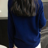 100% Merino Wool V-Neck Seamless Casual Sweater