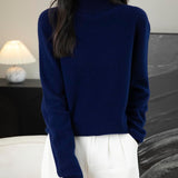 100% Merino Wool Seamless Turtleneck Sweater