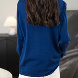 100% Merino Wool Turtleneck Travel Tee Sweater