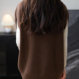 Merino Wool Oversized Turtleneck Sweater Vest