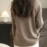 100% Merino Wool Turtleneck Travel Tee Sweater
